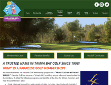 Tablet Screenshot of paradise-golf.com